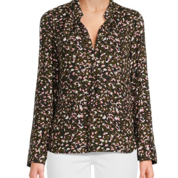 Zadig & Voltaire Tink Abstract Print Top Black Multicolor Size Small - Picture 1 of 5